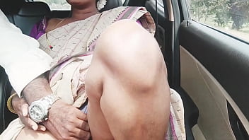 Sultry Saree-clad Aunty With Full, Heavy Breasts Seduces Son-in-law On A Long, Steamy Drive—moaning In Telugu As He Takes Her Hard And Deep.
