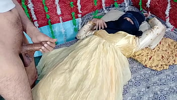 Desi Bride In Yellow Gets Her Tight Pussy Stretched By A Massive Indian Cock In Hardcore Fucking.