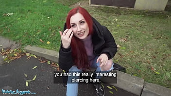 Ginger British Slut Flashes Her Pierced Tits Before Getting Pounded And Filled In The Basement