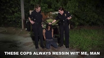 Curvy Milf Cops Dominate And Punish Their Black Suspect