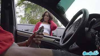 Shy Teen Spots My Massive Cock And Can’t Resist Jerking Me Off In The Open Parking Lot