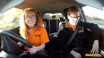 Naughty British Redhead Ella Hughes Gets Her Tight Little Pussy Pounded Raw During A Steamy Driving Lesson