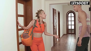 Yoga Session Turns Wild As Blonde Bombshell Jayla De Angelis Gets Bent Over In Horny Hostel