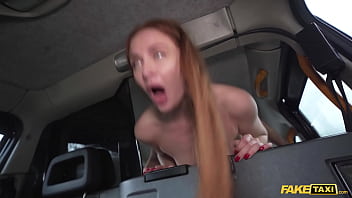 Sizzling Redheaded Milf In Sheer Nylons Bounces On A Thick, Throbbing Cock In The Back Of A Fake Taxi