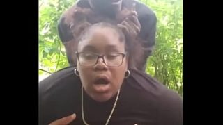 Exposed Ebony Beauty With A Plump Ass Getting Wild In The Open