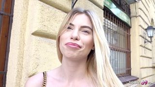 German Scout – First Anal Fuck For Slim Student Melina In A Real Street Casting