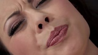 Hot Brunette Milf Fingers Her Dripping Wet Pussy In Sheer Black Stockings