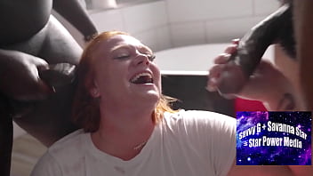 Sultry Redhead Julie Ginger’s Steamy Bathroom Blowbang