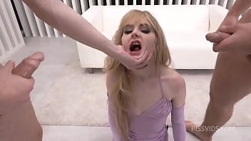 Triple-stuffed Gangbang Whore Gushes And Sprays The Room As Massive Cocks Flood Her Greedy Holes