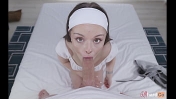 Amateur Blowjob Pov – Sexy Green-eyed Brunette Gives Slobbery Head And Gets Drenched In A Massive Facial – Rmhardco