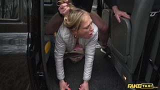 Unbelievable! She’s So Desperate For Those Concert Tickets She’s Riding The Driver’s Cock Right In The Back Of This Fake Cab