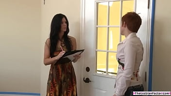 Petite-titted Mature Slut Gets Pounded By Her Ravenous Lesbian Client