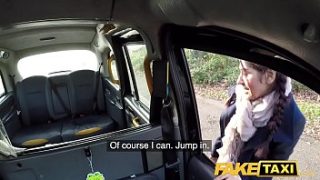 Saucy British Minx Sahara Knite Takes A Massive Cock Down Her Throat In The Back Of A Fake Taxi