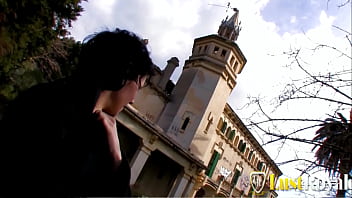 Naughty Teen Clarysse Gets Railed Hard Against The Ancient Castle Walls