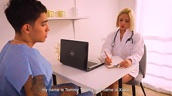 Dr. Xiara Dark’s Blonde Lust Ignites As She Examines Juan Bustos’ Massive Cock