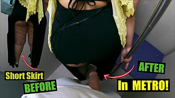 Trapped Cock Under Her Skirt On The Train | Stranger’s Hand Teasing My Arab Wife To Moans