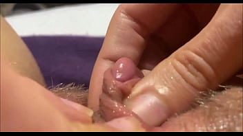 Up-close And Personal: A Homemade Climax With A Swollen, Sensitive Pearl