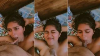 Passionate Lover Fills His Girlfriend’s Mouth And Marks Her Face With His Release In Intimate Hindi Encounter