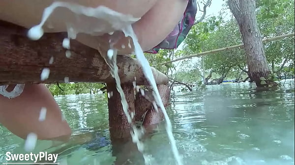 Gushing Backdoor Cream Flood In The Wild