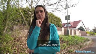 Sweaty Brunette Jogger’s Wild Encounter: Measuring And Riding A Massive Cock