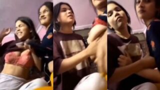 Hostel Hotties Getting Handsy, Squeezing And Teasing Each Other’s Tits