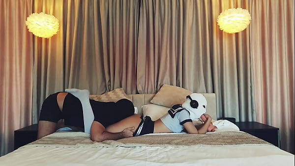 Naughty Coed Takes On A Masked Intruder In A Risky Showdown