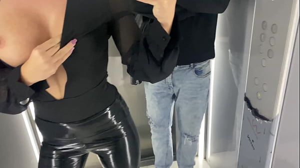 Elevator Encounter: Latex, Leather, And A Deep, Squirting Filling