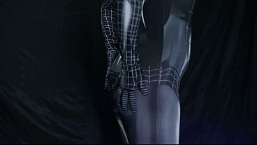 Cosplayer Spiderman Terguncang Hingga Klimaks, Basahnya Menggoda