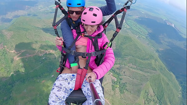 Aerial Ecstasy: Soaring To Climax At Cloud Level While Paragliding
