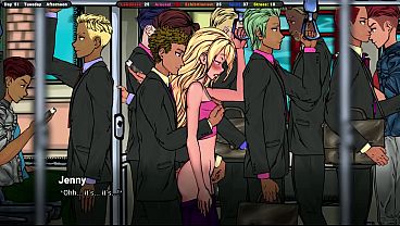 A Mysterious Commuter Guides Her To Climax In The Crowded Subway Car.