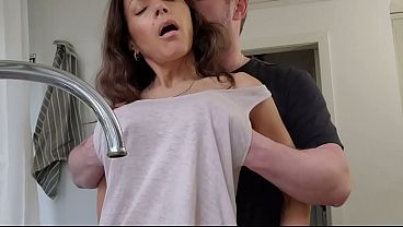 Naughty Housewife Bent Over The Sink For A Steamy Kitchen Quickie