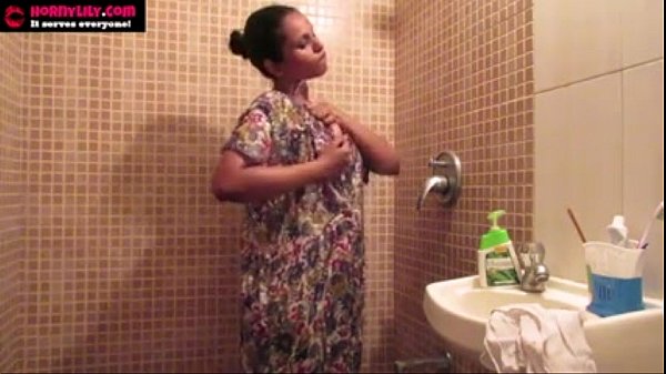 Sultry Indian Beauty Lily’s Steamy Solo Shower Session