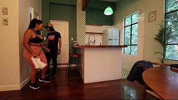 Pink-clad Stepmom Teasing Her Son-in-law With A Hungry, Forbidden Gaze
