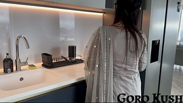 Cheating Hijabi Wife Takes Bbc Deep In Her Throat Right In The Kitchen