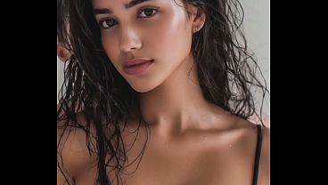 Satin-clad Ai Seductress, Bollywood Style, Hindi Softcore Tease.