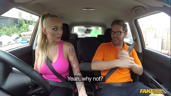 Fake Driving School Huge Tits Blonde Milf Covered In Ink Craves It Hard And Dirty