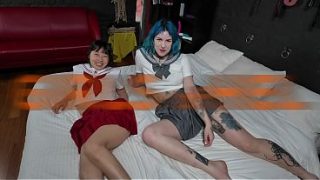 My Stepdaughter Takes Her School Friend To My Bed For A Hot, Steamy Girl-on-girl Session