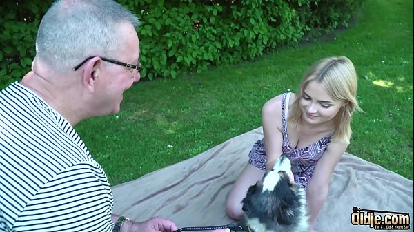 Petite Little Blonde Takes An Old Man’s Thick Cock Deep In Her Soaking Wet Pussy, Then Chokes On His Dick With A Sloppy Deepthroat And Swallows Every Drop Of His Hot Cum.